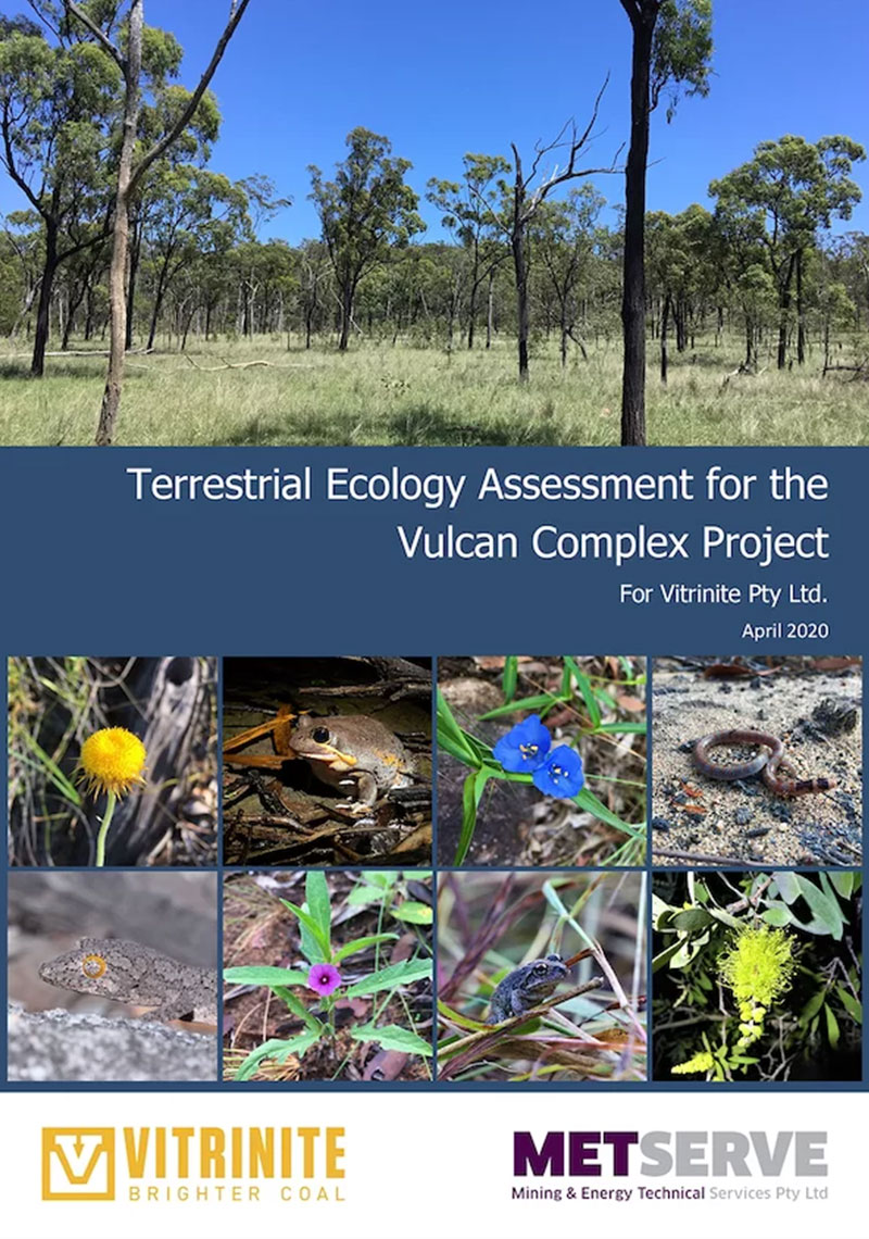 Vitrinite, April 2020 - Terrestrial Ecology Assessment for the Vulcan Complex Project